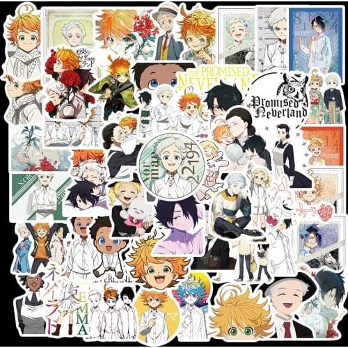 50CS Anime The Promised Neverland Graffiti Stickers For PVC Laptop Guitar Luggage Skateboard Car Waterproof Decal