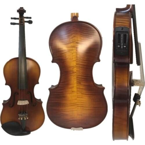 Acoustic Electric Violin, Full Size 4/4, Free Case+Bow+Cable