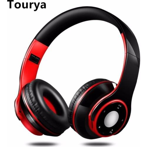 Tourya H8 Wireless Headphones Bluetooth Headset Adjustable Headphone With Microphone Support SD Card For PC mobile phone Mp3