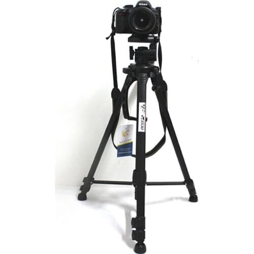 Travel Camera Tripod Stand Aluminum Adjustable Camera Stand Flexible Head Portable Tripod for Canon Nikon Sony DV DSLR Camera
