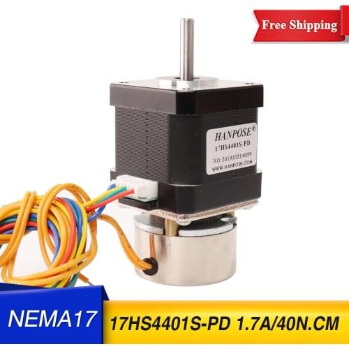 17hs4401-pd electrified magnetic brake 42 step motor body length 40mm large torque