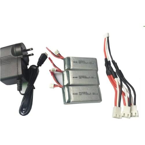 Ewellsold 7.4V 1200mAh Li-polymer*3pcs + wall charger for X101 X101 RC Quadcopter RC drone