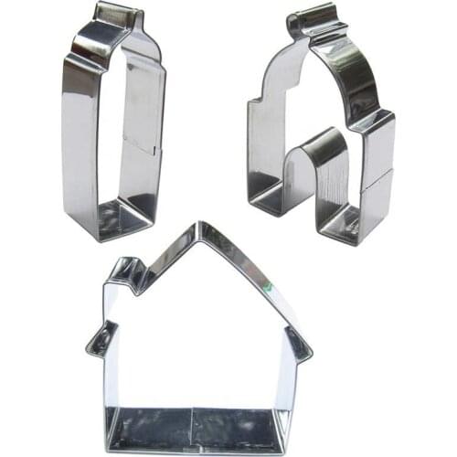 Mosque,Bungalow shaped 3 piece biscuit cutting molds, baking tools, cake decorating soft candy tools