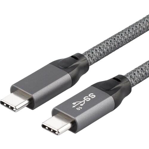 Type-C USB 3.1 Gen 2 Cable (3Ft/1M) 20 Gbps 5A 100W Power Delivery PD Fast Charging with E-Marker