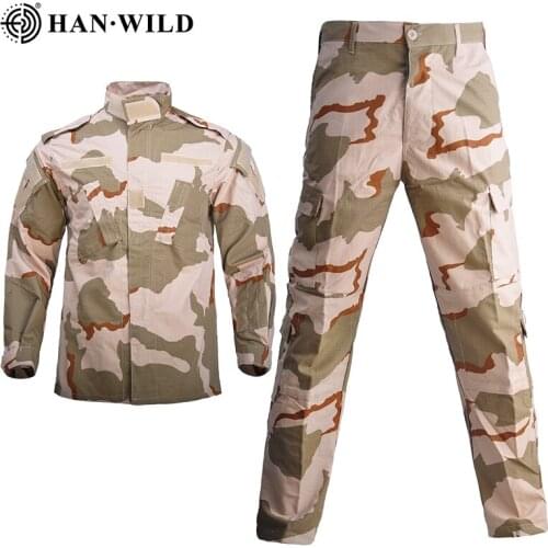 Men Tactical Uniform Outdoor Military Combat Army Uniform Sets Shirt + Pants Hunting Clothing Sniper Camouflage Suit Size XS-2XL