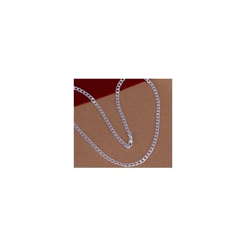 4mm/16-30inch mens chain necklace 2016 New Top Quality Silver color Plated & Stamped S925 accessories jewelry vintage statement
