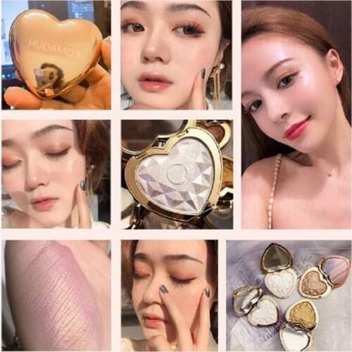 2019 NEW HUDAMOJI Fairy Heart-shaped High-gloss Powder Refreshment Brighten Nose Shadow Side Shadow Makeup