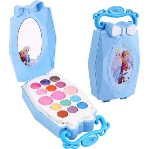 Genuine Disney Princess Frozen Elsa Anna ChildrenS Cosmetics Fashion Makeup Box Set Toys Lip Gloss Rouge For Girl Birthday Gift