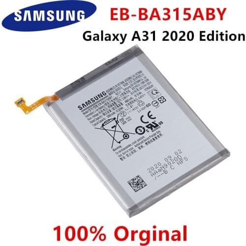 SAMSUNG Orginal EB-BA315ABY 5000mAh Battery For Samsung Galaxy A31 2020 Edition SM-A315F/DS SM-A315G/DS Mobile phone