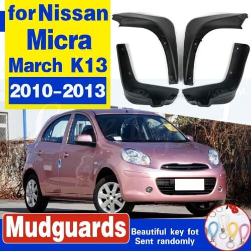 Front Rear Car Mud Flaps For Nissan Micra / March K13 2010 2011 2012 2013 Mudflaps Splash Guards Mud Flap Mudguards Fender