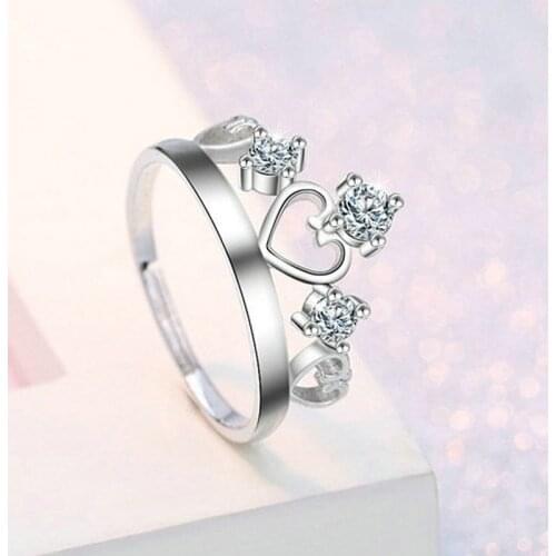 Silver jewelry moissanite ring sterling silver 925 engagement wedding rings luxury retro jewelry designer crown moissanit rings