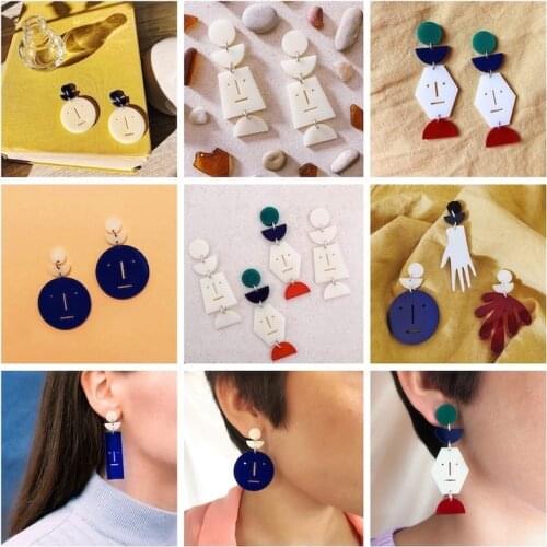 "2" INS Spanish designer with acrylic earrings handmade jewelry material package DIY earrings accessories