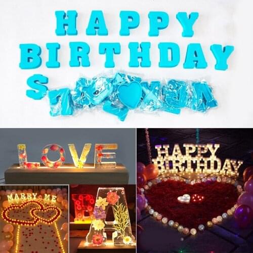 6 Inch Large Letter Silicone Mold Desktop Decoration Diy Birthday Wedding Anniversary Decoration Epoxy Mold 3d Letter A To Z