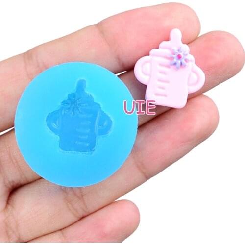 FYL333U 19.7mm x 17.5mm Babys Bottle Silicone Mold Fondant Cake Decoration Candy Resin Clay Earrings Necklace Craft Soap Candle