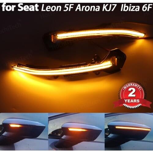 Dynamic LED Turn Signal Side Mirror Indicator Sequential Light Blinker For SEAT Leon Mk3 5F Ibiza Mk5 KJ Arona 2018