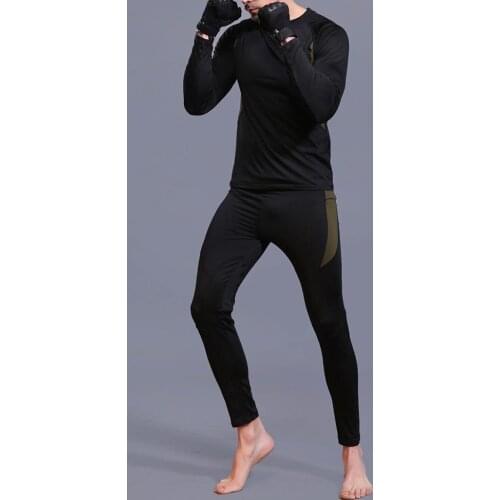 Thermal Underwear Tracksuit Sets sport Underwear Unisex Winter Long Sleeve Blouse Top Pants Quick Drying Thermal Underwear Set