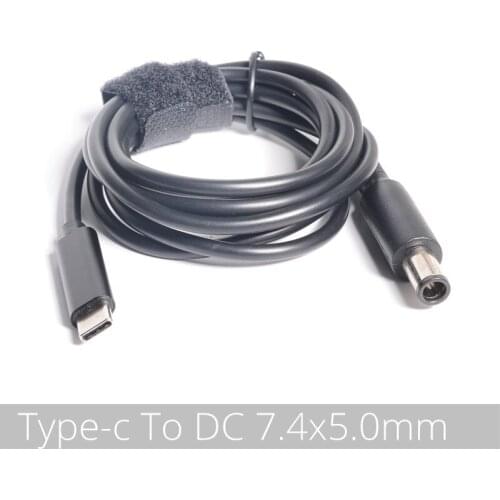 USB 3.1 TYPE C to DC 7.4*5.0 / 7.4*0.6mm Male to Male For DELL Laptop Charger DC Jack Power Adapter Cable 1.5M PD Charging