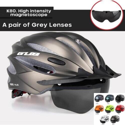 GUB K80 Bicycle Helmet With Magnetic Goggles Professional Men Women MTB Road Bike Integrally-molded Safety Helmets Equipment