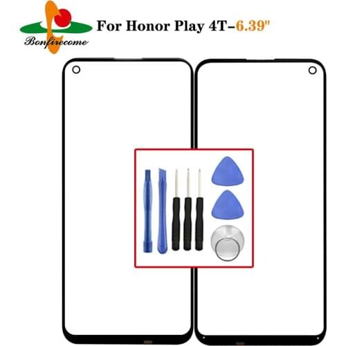 Outer Screen For Huawei Honor Play 4T AKA-AL10 Front Touch Screen Glass Outer Lens Replacement