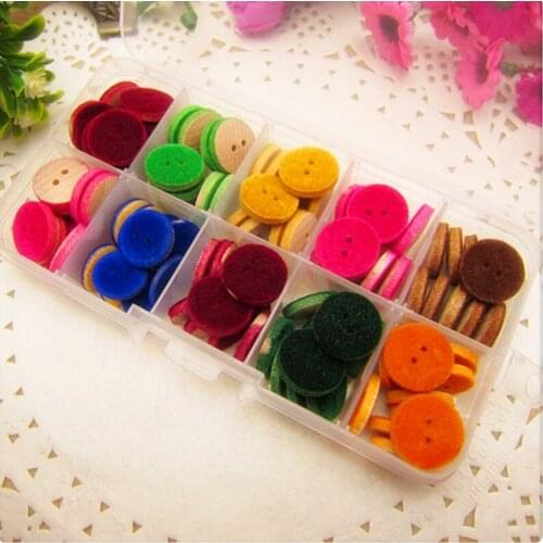 YJHSMY 8 Style 50pcs/Lot 15mm Cocontu button Flocking wholesale Childrens clothes accessories handmade art,WLF38