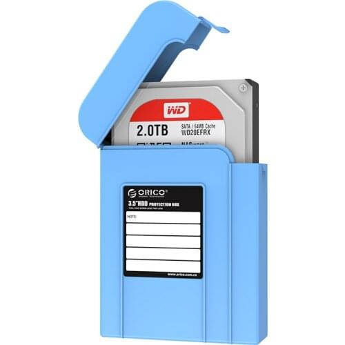 ORICO 3.5 Inch Hard Drive Protection Box & Bag Waterproof, Shockproof, Antistatic With Shockproof With Label For HDD