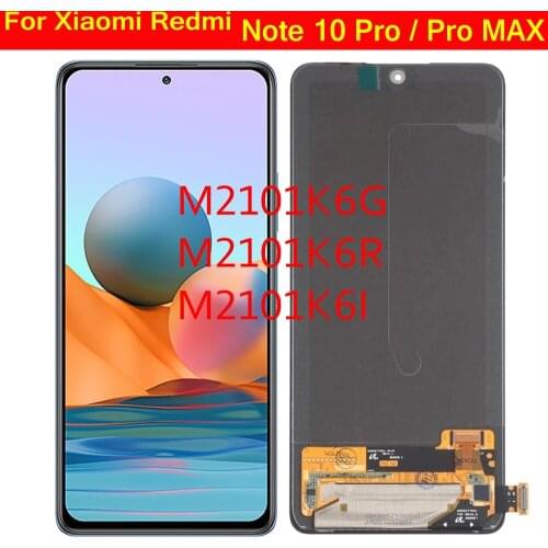 Best Glass Sensor LCD Display Touch Panel Screen Digitizer Assembly For Xiaomi Redmi Note 10 Pro M2101K6G Phone Pantalla Parts