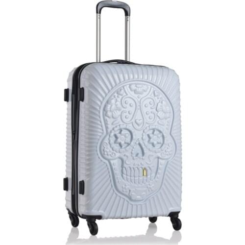 20,24,28 Inch Skull Luggage Famous brand Travel Suitcase original 3d Trunk Travel Luggage Cool Skull Suitcase