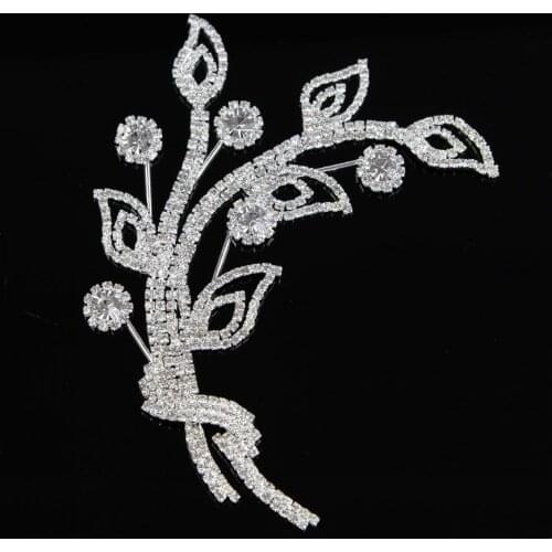 20Pcs Sew On Rhinestone Applique for Wedding Gown Bridal Sash Evening Wear Rhinestone Patch Trimming