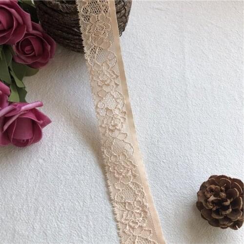 3.5cm S1397 ruban de couture en spandex dentelle l artisanat élastique, ruban de couture blanc noir extensible, dentelle lace