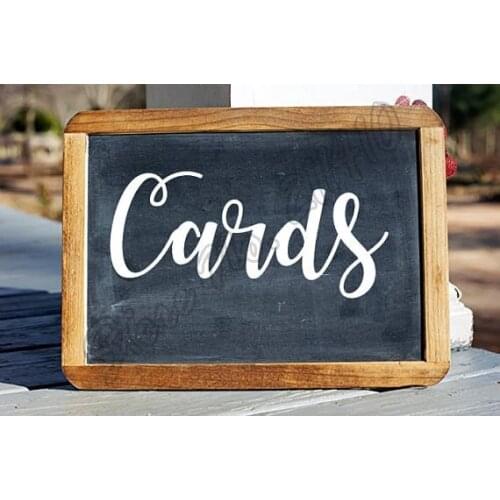 4pcs/set Wedding Card Box Sticker Wedding Sign Reception Decor Engagement Party Wall Sticker B277