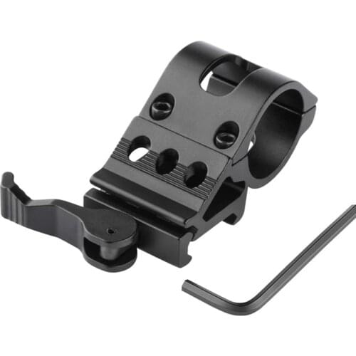 45 Degree Offset Scope Rail Mount Flashlight Mount Quick Release 25.4mm Ring Picatinny Rail QD Mount