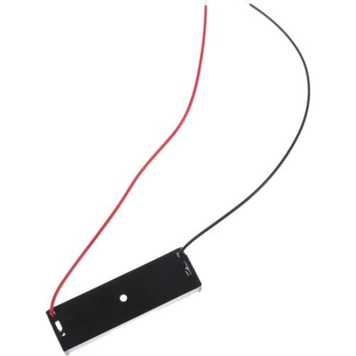 5 Pieces Electronic DIY Plastic Black 1.5V AA Battery Case Holder Case With Wire Lead Battery Storage