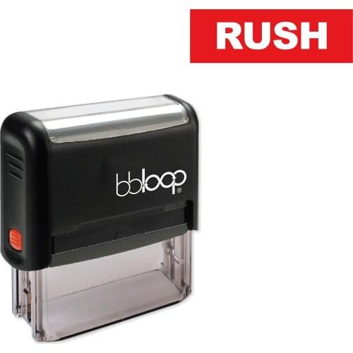 Bbloop Rush w/knockout Style Font and Design Self-Ink