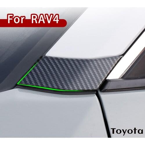 For Toyota RAV4 Front Door and window A-pillar trim Decorative Panel Carbon Fiber Decorative Cover Sticker Accessories SUV