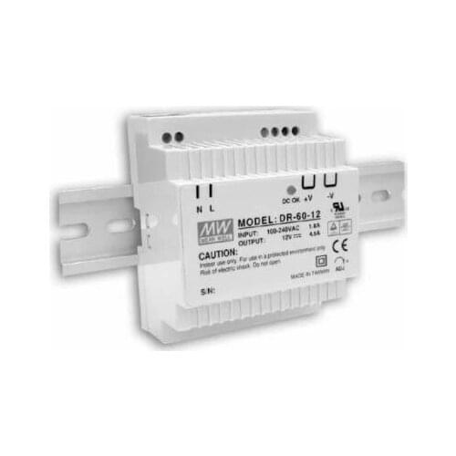DR-60-15 60W | 15V | 88-264VAC/124-370VDC | 4A DR rail type switching power supply (plastic case)