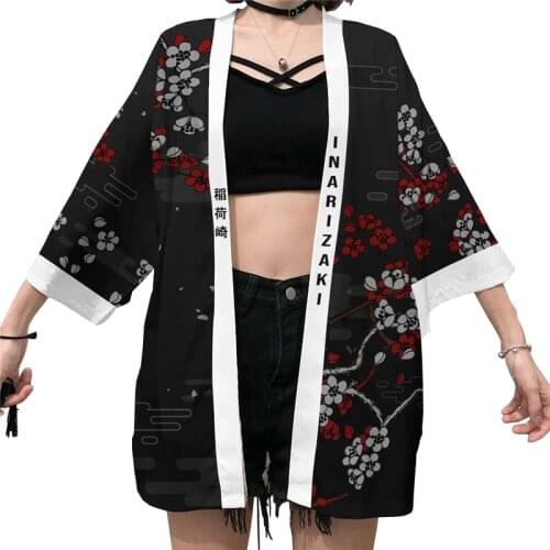 Haikyuu!! Cosplay Costume Anime Nekoma High School Printing Tops Volley Ball Team Kenma Kozume Coats Kuroo Tetsurou Kimono