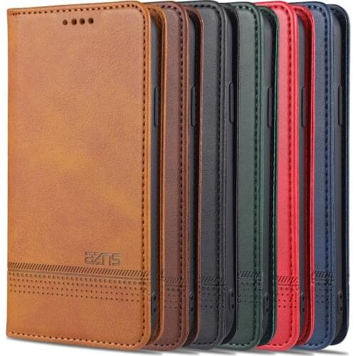 AZNS Leather Flip Case For iphone 6 7 8 Plus 11 12PRO 12 mini 11 pro max X XS XS Max XR Wallet Cards Stand Phone Cover