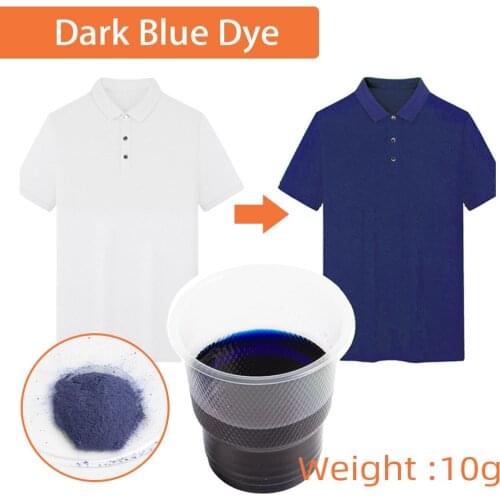 New Dark Blue Color Fabric Dye Acrylic Paint Dyestuff Dye for Clothing in Cotton Nylon Silk Clothes Dye Textile Renovation 10g
