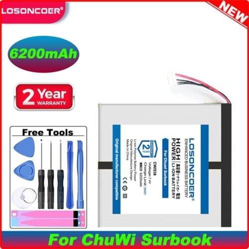 LOSONCOER 6200mAh Battery For Chuwi Surbook CWI538 CW1538 NV-30160170 H-30145170P Batteries