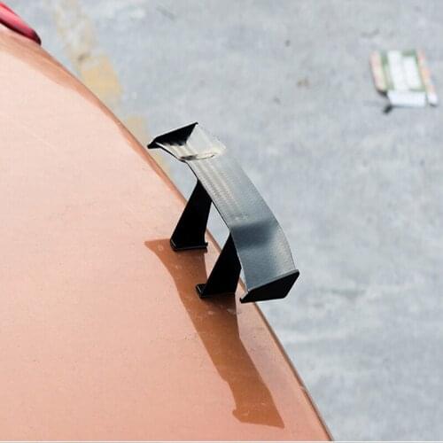 JQTUNING-17cm Model Carbon Fiber Twill Look GT Tiny Mini Racing Rear Small Wing Spoiler Decoration