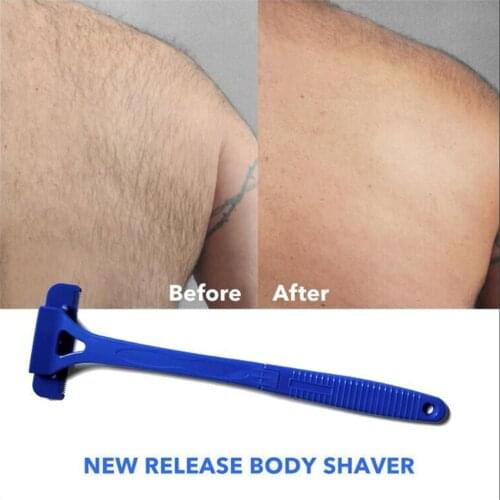Men Safety Body Hair Shaver with 5 Blades Adjustable Long Handle Hair Razor Back Hair Trimmer Hair Removal Tool Men Shaving Tool