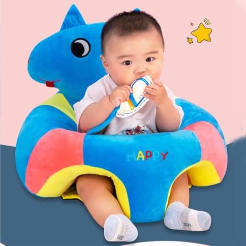 Baby Sofa Support Seat Cover Plush Chair Support Seat Soft Animal Shaped Learn Sit Chair Baby Feeding Chairs Education Toys