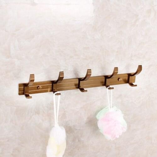 Wall Decor Fashion Space Aluminum Bronze Color Door After Hanging Wall Coat Hook Row Bathroom Thickening Hardware Accessories