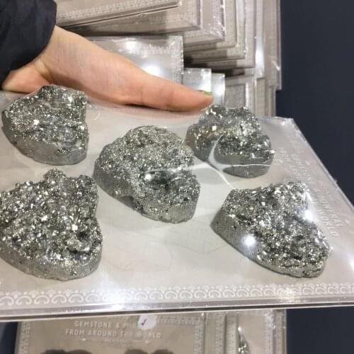 5pcs Natural Pyrite Heart Shape Quartz Crystals Raw And Mineral Healing Energy Stones Specimen Home Decor Gift