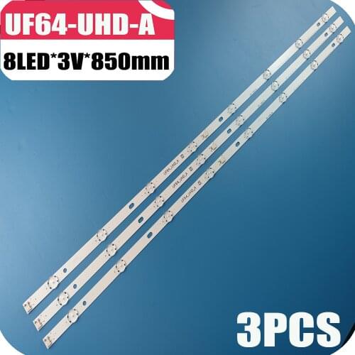 New Kit 3 PCS 8LED 850mm LED backlight strip for LG 43UH6030 43UF640 UF64_UHD_A 43LH60FHD 43UF6407 43UH610V 43UH619V 43UH603V
