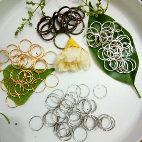 Wholesale 1000 pcs 12mm Double layer Metal Keyring Keychaindiy Chain Key keyfob Accessories DIY jewelry Findings Connector