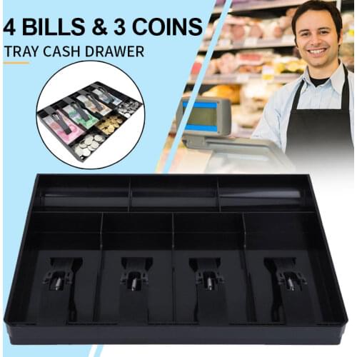 Money Counter case plastic Metal Hard case for Cash register box New Classify store Cashier coin Drawer box cash drawer tray