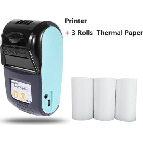 Wireless Mini Bluetooth Thermal Printer Portable Thermal Receipt Printer Mobile Phone Android Pos Pc Pocket Bill Prepayer