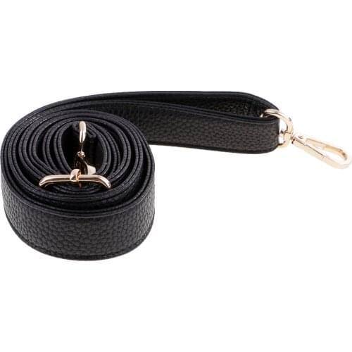 Adjustable PU Leather Bag Strap Replacement Handle Shoulder Bag Strap Black