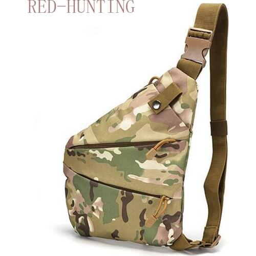 Tactical Nylon Chest Gun Bag Hunting Pistol Handgun Concealed Holster Anti-theft Chest Bag Crossbody Pistol Shoulder Bags